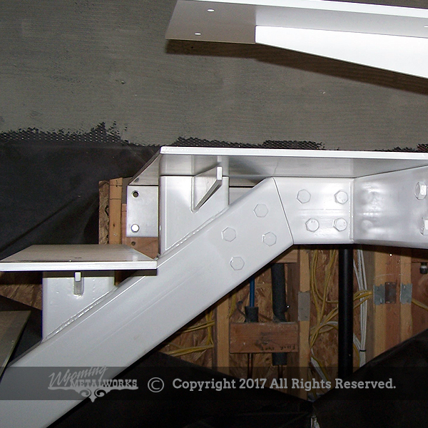 Fabricated metal stairs
