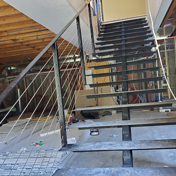 cable railing in progress